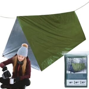 Bexdug Shelter Survival Tent - Survival Shelter Life Tent - Lightweight Windproof Waterproof Lifesaving Gear, Tarp Sleeping Bag Thermal Sack Blanket for Hiking