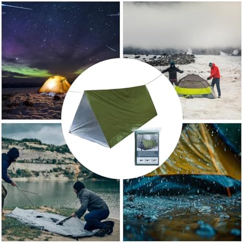 Bexdug Shelter Survival Tent - Survival Shelter Life Tent - Lightweight Windproof Waterproof Lifesaving Gear, Tarp Sleeping Bag Thermal Sack Blanket for Hiking - Image 4
