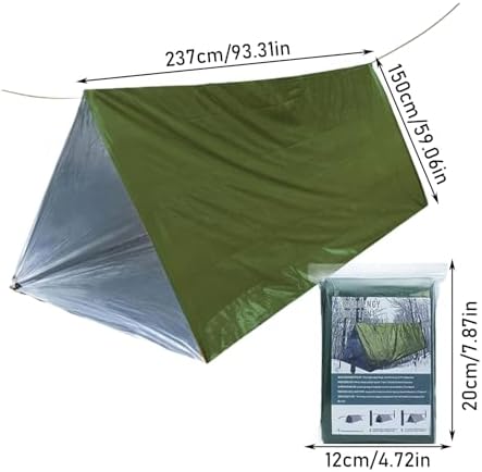 Bexdug Shelter Survival Tent - Survival Shelter Life Tent - Lightweight Windproof Waterproof Lifesaving Gear, Tarp Sleeping Bag Thermal Sack Blanket for Hiking - Image 5