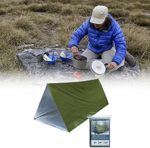 Bexdug Shelter Survival Tent - Survival Shelter Life Tent - Lightweight Windproof Waterproof Lifesaving Gear, Tarp Sleeping Bag Thermal Sack Blanket for Hiking - Image 7