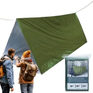 Tent Shelter - Survival Shelter Tube Tent - Lightweight Windproof Waterproof Lifesaving Gear Tarp Sleeping Bag Thermal Sack Blanket for Camping Hiking