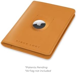 Kings Loot Passport Holder Wallet - RFID Protected & Premium Full Grain Leather – Built-In Trackable Holder & Easy Pull Tab, Cognac, Rfid Wallet - Image 3