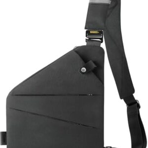WANDER PLUS® Anti Theft Crossbody Travel Bag for Women Men, Multi-Pocket Crossbody Bag, Slim Sling Bag with Adjustable Strap