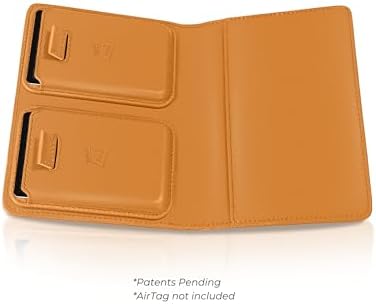 Kings Loot Passport Holder Wallet - RFID Protected & Premium Full Grain Leather – Built-In Trackable Holder & Easy Pull Tab, Cognac, Rfid Wallet - Image 5