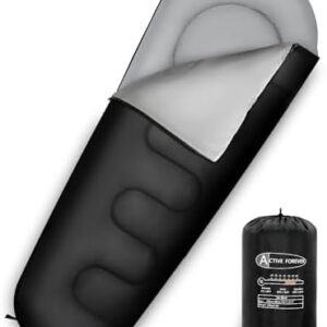 ACTIVE FOREVER Sleeping Bags - 3 Seasons Mummy Sleeping Bag for Adults & Kids, Lightweight with Compact Bag for Camping, Hiking, Backpacking, Travel, Outdoor