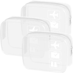 sogiv TSA Approved Toiletry Bag, White, Claer