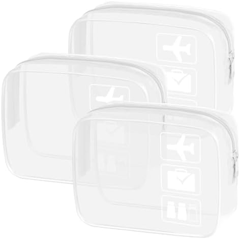 sogiv TSA Approved Toiletry Bag, White, Claer