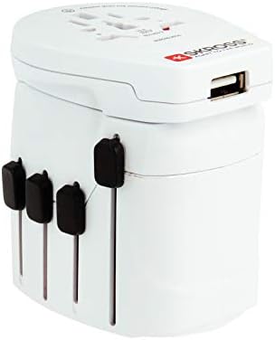SKROSS - 1.302539 - Pro World & USB - 2 in 1 - Universal travel adapter for the whole world - Voltage and power: 100V–700W / 250V–1750W - 2.4A USB socket - non -slip protection - Image 2