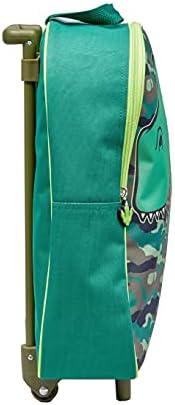 HTUK Dinosaur Wheeled Bag Dinosaur Suitcase for Boys, Kids Trolley Hand Luggage with 2 Wheels, Practical Carry On Suitcase, Children Toddlers Travel Bag Gifts for Boys Dinosaur Trolley - Image 3