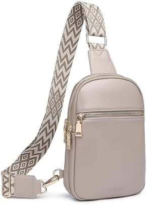 DIOMO Anti Theft Small Sling Bag for Women Cross Body Bag Trendy, RFID Fanny Packs Vegan Leather for Women Travel Belt Purse