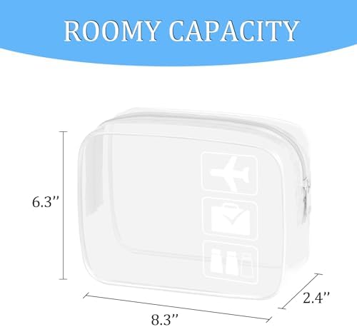 sogiv TSA Approved Toiletry Bag, White, Claer - Image 3