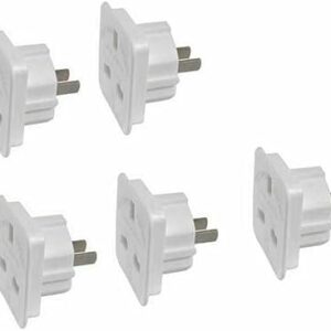 High Grade - [5 PACK] Travel Plug Converts UK Plug to USA (Flat) Plug - Works in USA/China/Japan/Thailand/Vietnam/Australia/Malaysia/Maldives/Mexico and More