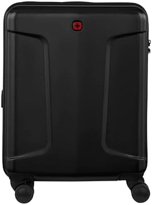 WENGER Legacy Carry-On Hardside Case, Hand Luggage, Trolley, 39 (44) l, Women Men, Business Travel Holiday, Black, 610865