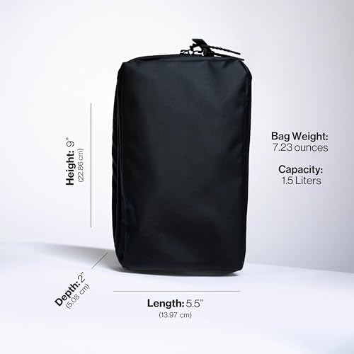 Gravel Explorer Plus Toiletry Bag – Hanging, Water-Resistant with TSA Approved Travel Bottles, Black, Explorer SLIM (1.5L), Slim - Image 6