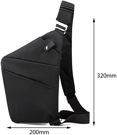 CHAMAIR Anti Theft Crossbody Bag - Women's & Men's Travel Chest Sling Bag for Work & Outdoor (Black, Right Shoulder) - Image 6
