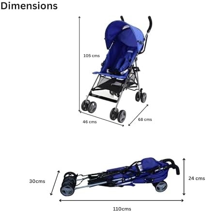 Babyco Trend Light Weight Stroller (Blue) - Image 4