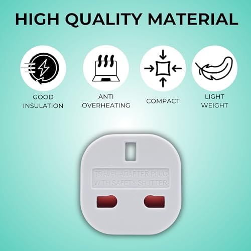 Double Dragon EU Travel Plug Adapter | UK 3 PIN to European 2 PIN Plug Converter Type C, E, F for Spain, France, Italy, Portugal, Germany, Greece, Sweden, Norway, Poland, Denmark, Finland (Pack of 2) - Image 6