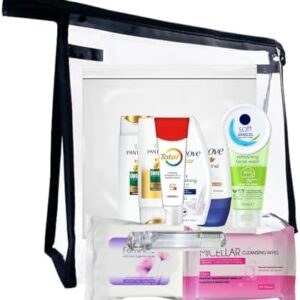 Travel Toiletries Set for Women –13-Piece Mini Travel Size Toiletries Set, TSA Approved, Leak-Proof Travel Bag, Perfect Mini Toiletries Kit Set for Holiday or Hospital Over Night Stay