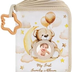 Family Album, Baby Pictures, Soft Pages Safe Corners Lightweight Build Memory Keeper, First Album for Home, Bedroom, Travel, Cribs, Strollers 7.3x5.5 Inches