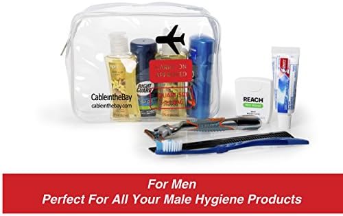 TSA Approved Clear Travel Toiletry Bag | Quart Sized with Zipper | Airport Airline Compliant Bag | Carry-On Luggage Travel Backpack for Liquids/ Bottles| Men's and Women's 3-1-1 Kit | 311 Bag - Image 3
