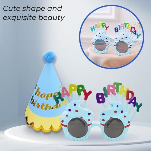 1 Glasses, 1 Hat, Birthday Sunglasses, Party Glasses, Football Glasses Party Glasses Accessories, Adult Glasses Happy Birthday - Image 3
