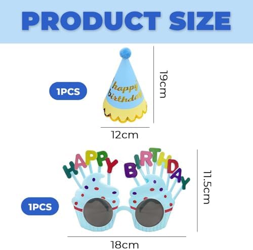 1 Glasses, 1 Hat, Birthday Sunglasses, Party Glasses, Football Glasses Party Glasses Accessories, Adult Glasses Happy Birthday - Image 2