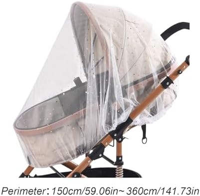 Bexdug Net For Crib - Stroller Mesh Cover | 2X Full Coverage Lightweight Portable Sun Protection For Outdoor Strolling Nursery Crib Car Travel Backpacking Hiking Balcony - Image 6
