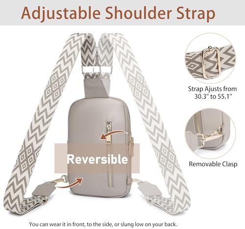DIOMO Anti Theft Small Sling Bag for Women Cross Body Bag Trendy, RFID Fanny Packs Vegan Leather for Women Travel Belt Purse - Image 6