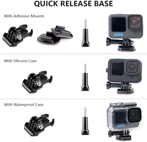 YHTSPORT Helmet Adhesive Mounts Kit Flat and Curved, 26 Pcs Helmet Mounting Accessories for Gopro, 3M Sticky Pads + Adhesive Buckle Mount Screw Accessories for Gopro and Other Action Camera - Image 3