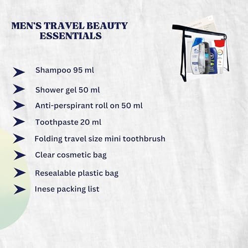 Travel Toiletries Set for Men – Mini Travel Toiletry Kit with TSA Approved Liquids – Airport Friendly Men’s Travel Essentials for Holiday, Business, Overnight Stay - Image 2
