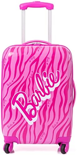 Barbie Suitcase for All Ages | Pink Small, Medium Or Large Options Luggage Bag with Extendable Handle | Doll Logo Hard Cover Carry On Trolley Cabin Case | Fun Travel Accessory Gift for Kids & Adults - Image 5