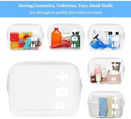 sogiv TSA Approved Toiletry Bag, White, Claer - Image 6