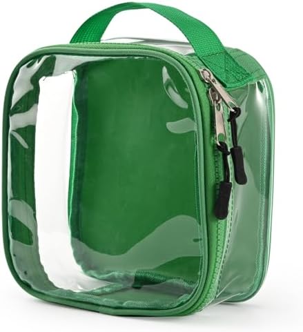 fiezkaa Quart Size Travel Bag TSA Approved 3-1-1 Clear Toiletry Bag, Carry On Liquid Pouch, Green, Clear Tsa Approved Toiletry Bag Quart Size