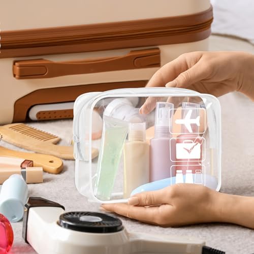 sogiv TSA Approved Toiletry Bag, White, Claer - Image 5