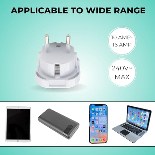 Double Dragon EU Travel Plug Adapter | UK 3 PIN to European 2 PIN Plug Converter Type C, E, F for Spain, France, Italy, Portugal, Germany, Greece, Sweden, Norway, Poland, Denmark, Finland (Pack of 2) - Image 7