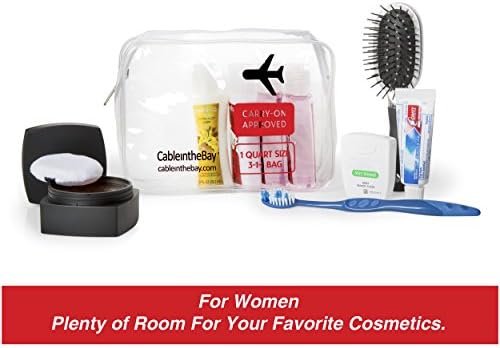 TSA Approved Clear Travel Toiletry Bag | Quart Sized with Zipper | Airport Airline Compliant Bag | Carry-On Luggage Travel Backpack for Liquids/ Bottles| Men's and Women's 3-1-1 Kit | 311 Bag - Image 4