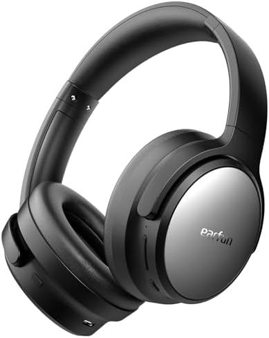 EarFun Tune Pro Active Noise Canceling Headphones, Over Ear Wireless Bluetooth Headphones with 5 Mics, 120H Playtime, Bluetooth 5.4, Hi-Res Audio, Multipoint Connection, Custom EQ, Comfortable Fit