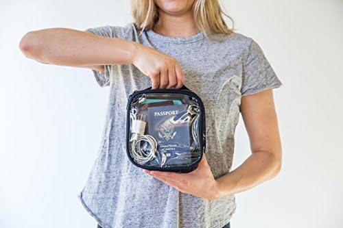 Clear TSA Approved 3-1-1 Travel Toiletry Bag/Transparent See Through Organiser (Black) - Image 9