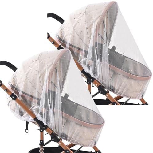Bexdug Net For Crib - Stroller Mesh Cover | 2X Full Coverage Lightweight Portable Sun Protection For Outdoor Strolling Nursery Crib Car Travel Backpacking Hiking Balcony - Image 8