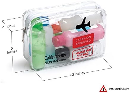 TSA Approved Clear Travel Toiletry Bag | Quart Sized with Zipper | Airport Airline Compliant Bag | Carry-On Luggage Travel Backpack for Liquids/ Bottles| Men's and Women's 3-1-1 Kit | 311 Bag - Image 7