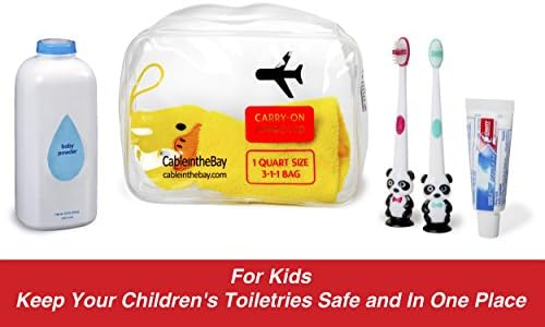 TSA Approved Clear Travel Toiletry Bag | Quart Sized with Zipper | Airport Airline Compliant Bag | Carry-On Luggage Travel Backpack for Liquids/ Bottles| Men's and Women's 3-1-1 Kit | 311 Bag - Image 5