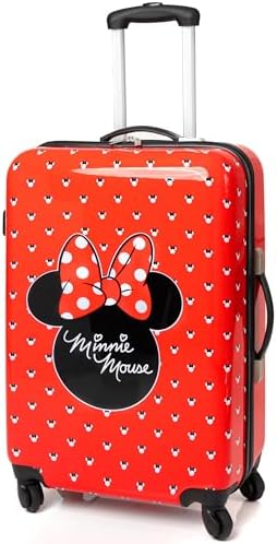 Disney Minnie Mouse Suitcase For All Ages | Red Small, Medium Or Large Options Luggage Bag with Extendable Handle | Hard Cover Carry On Trolley Cabin Case | Fun Travel Accessory Gift for Kids & Adults - Image 8