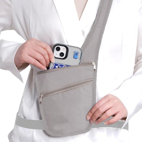 Generic Travel Personal Anti-Theft Bag, Waist Bag, Passport Carry-on Bag, Invisible Document Bag for Traveling Abroad, Triangular Carry-on Waist Bag, Suitable for Travel and Sports Lightweight Bag - Image 9