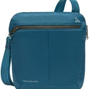 Travelon Anti-Theft Active Small Crossbody, Teal, One Size, Anti-Theft Active Small Crossbody
