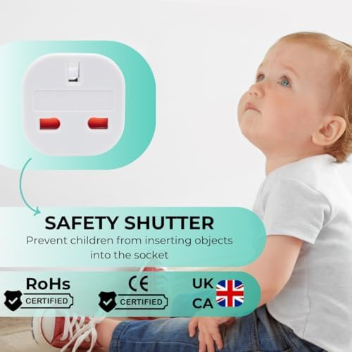 Double Dragon EU Travel Plug Adapter | UK 3 PIN to European 2 PIN Plug Converter Type C, E, F for Spain, France, Italy, Portugal, Germany, Greece, Sweden, Norway, Poland, Denmark, Finland (Pack of 2) - Image 4