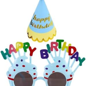 1 Glasses, 1 Hat, Birthday Sunglasses, Party Glasses, Football Glasses Party Glasses Accessories, Adult Glasses Happy Birthday