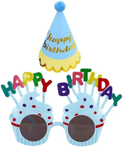 1 Glasses, 1 Hat, Birthday Sunglasses, Party Glasses, Football Glasses Party Glasses Accessories, Adult Glasses Happy Birthday