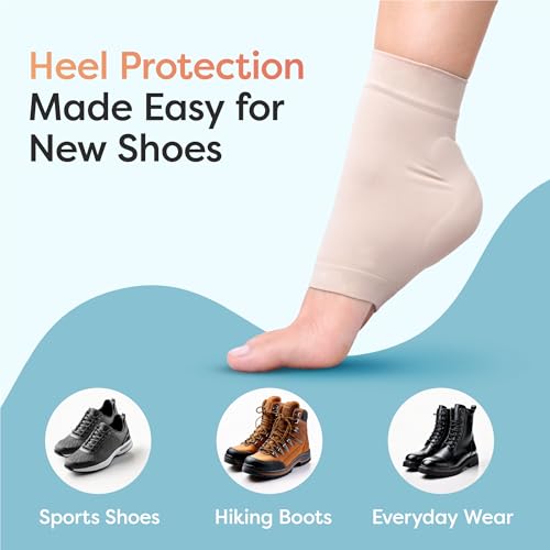 ZenToes Achilles Tendon Heel Protector Compression Padded Sleeve Socks for Bursitis, tendonitis, Tenderness - 1 Pair - Image 2