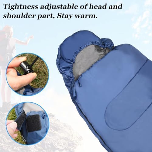WOVOKA Sleeping Bag for Adults 3-Season - Ultra-Light & Warm, Waterproof Camping Sleeping Bag, Lightweight with Compact Bag for Backpacking, Hiking, Travel - Image 3