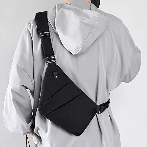CHAMAIR Anti Theft Crossbody Bag - Women's & Men's Travel Chest Sling Bag for Work & Outdoor (Black, Right Shoulder) - Image 3